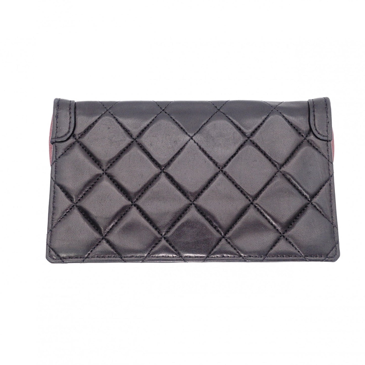 CHANEL Matelassé Shoulder Bag, Leather, Black, Vintage Lambskin, Gold Hardware