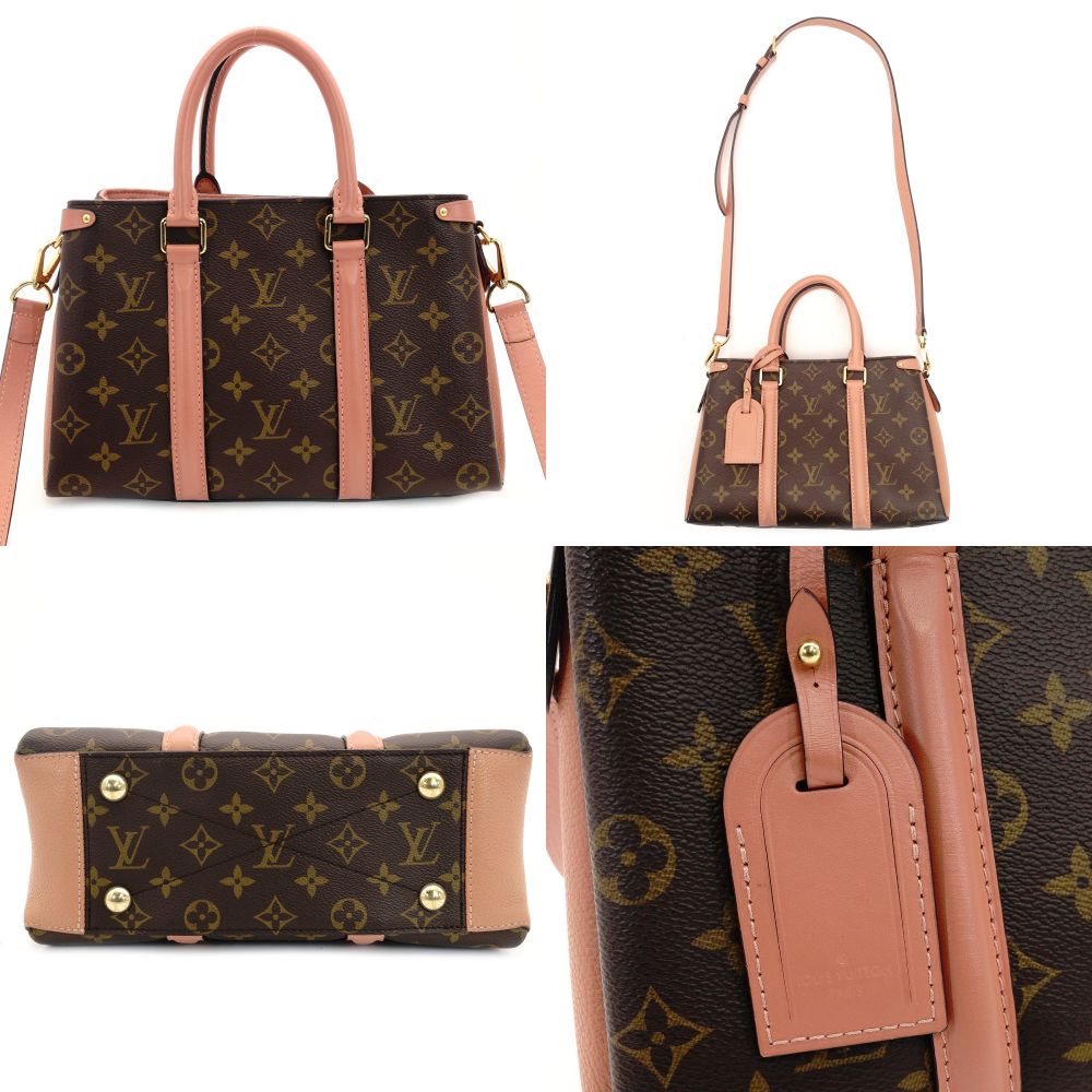 LOUIS VUITTON Monogram Canvas Suflo NV BB Series 2-Way Brown × Pink 7-9-153