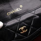 CHANEL Matelassé Shoulder Bag, Leather, Black, Vintage Lambskin, Gold Hardware