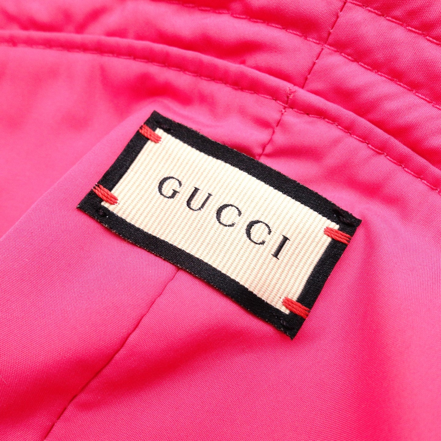 GUCCI GG Marmont Bucket Hat, Polyester, Pink, Gold Hardware, GG Logo, Size M, 57 cm