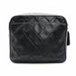 CHANEL Matelassé Chain Shoulder Bag Black Lambskin Gold Hardware