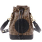 FENDI Bucket Bag Zucca Shoulder Bag PVC Brown FF Logo Women's