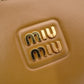 MIUMIU Miu Miu Hobo 2-Way Shoulder Bag, Leather, Camel, 2-Way