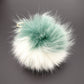 FENDI Keychain, Fur, White and Green, Monster Key Charm, Bag Charm