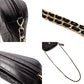 CHANEL Matelassé Chain Shoulder Bag Black Lambskin Gold Hardware