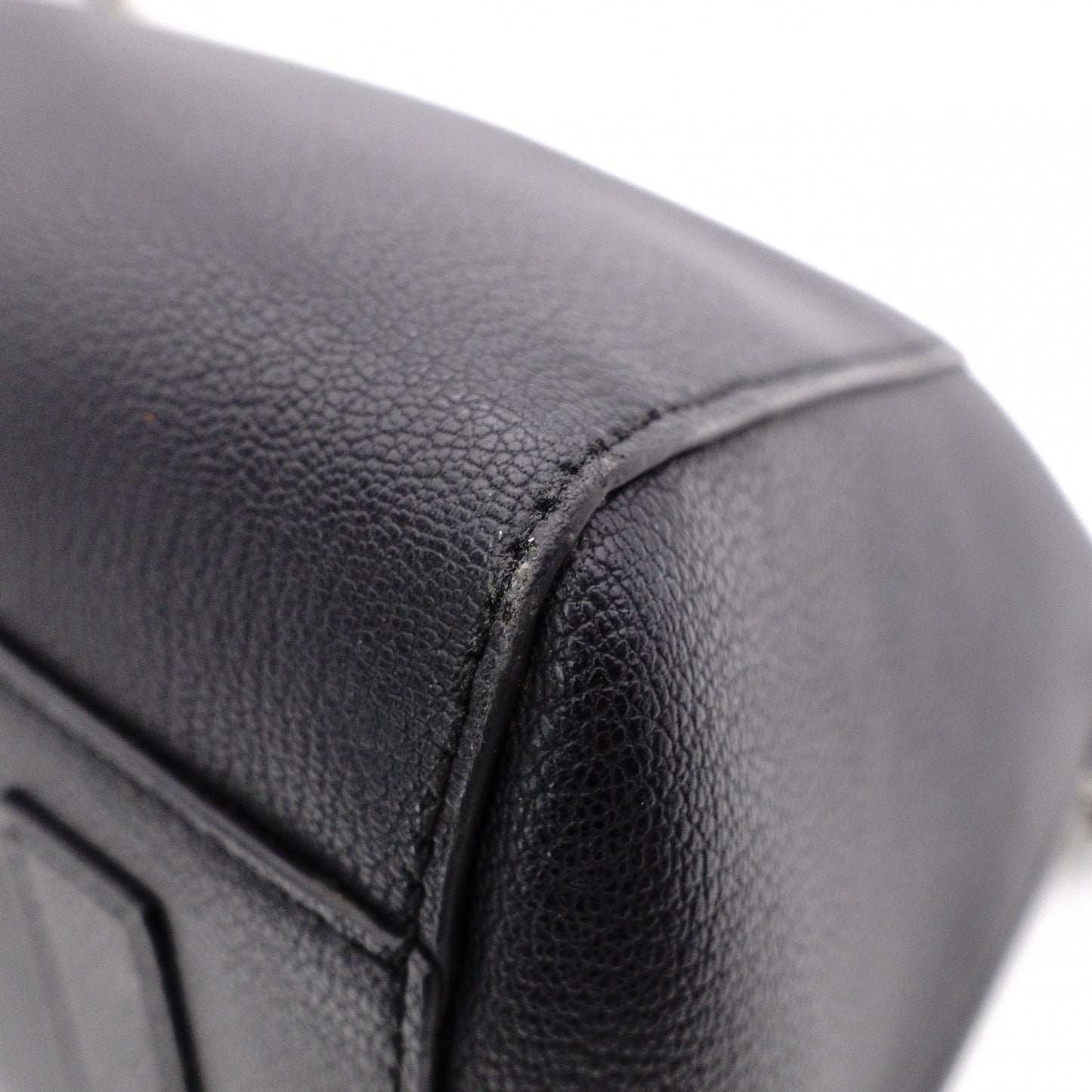 GIVENCHY Antigona Handbag, Leather, Black, 2-Way, Silver Hardware