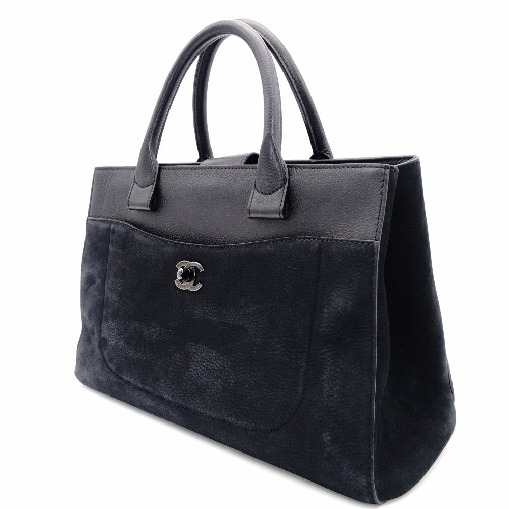 CHANEL Neo Executive Tote Black 2-Way Suede Black Leather