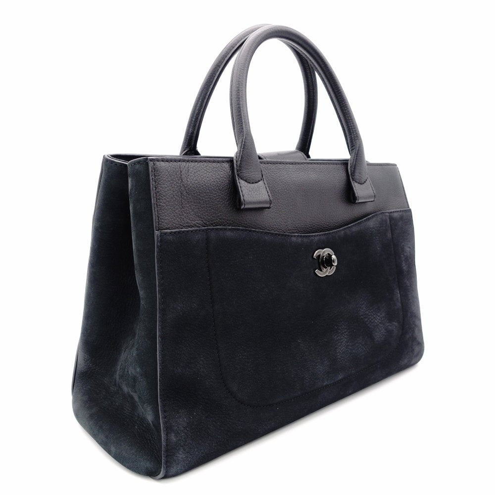 CHANEL Neo Executive Tote Black 2-Way Suede Black Leather