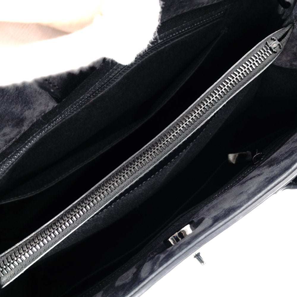 CHANEL Neo Executive Tote Black 2-Way Suede Black Leather