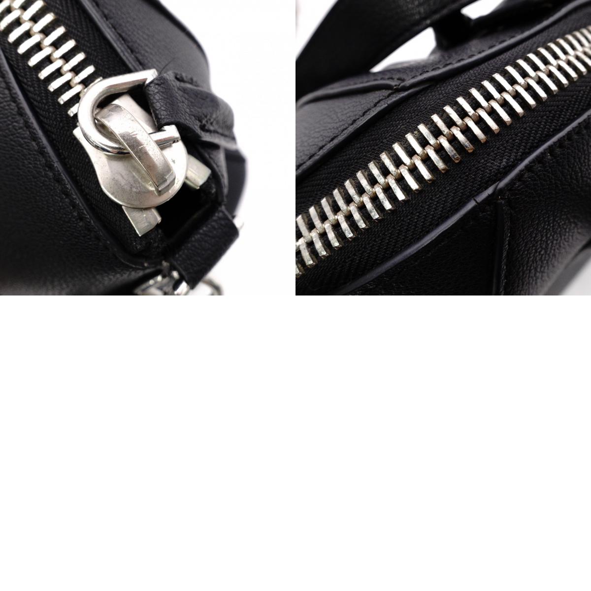 GIVENCHY Antigona Handbag, Leather, Black, 2-Way, Silver Hardware