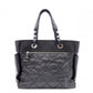 CHANEL Tote Bag GM Paris-Biarritz Tote Bag, Leather and Canvas, Black with Silver Hardware