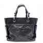 CHANEL Tote Bag GM Paris-Biarritz Tote Bag, Leather and Canvas, Black with Silver Hardware