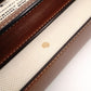 BURBERRY Leather Pocket Bag Mini Two-Tone Canvas Handbag Canvas/Leather Off-White 2-Way