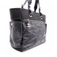 CHANEL Tote Bag GM Paris-Biarritz Tote Bag, Leather and Canvas, Black with Silver Hardware