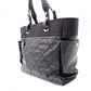 CHANEL Tote Bag GM Paris-Biarritz Tote Bag, Leather and Canvas, Black with Silver Hardware
