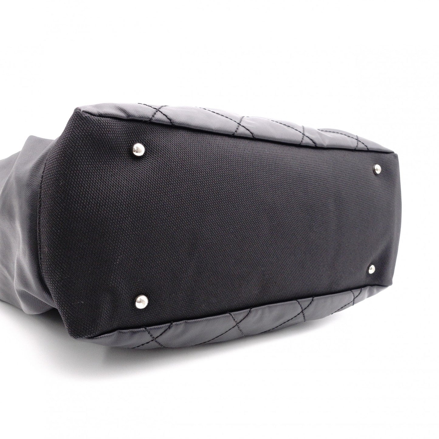 CHANEL Tote Bag GM Paris-Biarritz Tote Bag, Leather and Canvas, Black with Silver Hardware