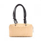 CHANEL Cambon Shoulder Bag, Leather, Beige and Black, Tote Bag, Silver Hardware