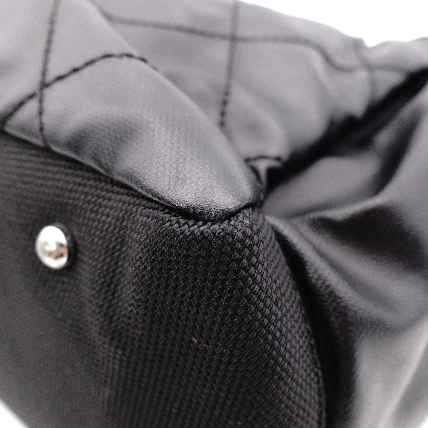 CHANEL Tote Bag GM Paris-Biarritz Tote Bag, Leather and Canvas, Black with Silver Hardware