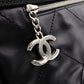 CHANEL Tote Bag GM Paris-Biarritz Tote Bag, Leather and Canvas, Black with Silver Hardware