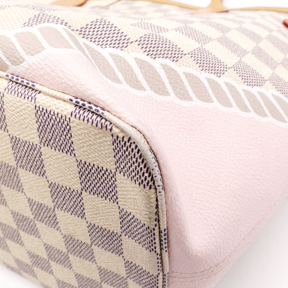 LOUIS VUITTON Neverfull MM Nautical Azur Shoulder Bag, PVC/Leather, Multicolor, Women's
