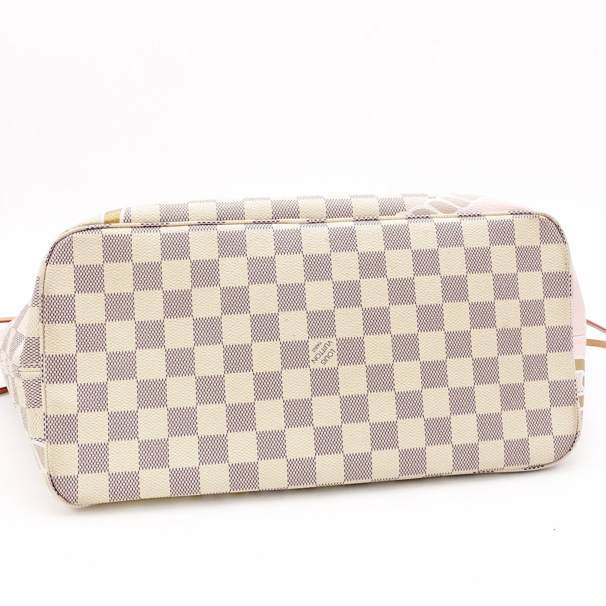 LOUIS VUITTON Neverfull MM Nautical Azur Shoulder Bag, PVC/Leather, Multicolor, Women's