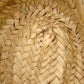 Chloe Sense Small Basket Bag 2-Way Handbag Crossbody Straw Raffia Black Beige Leather 7-10-380
