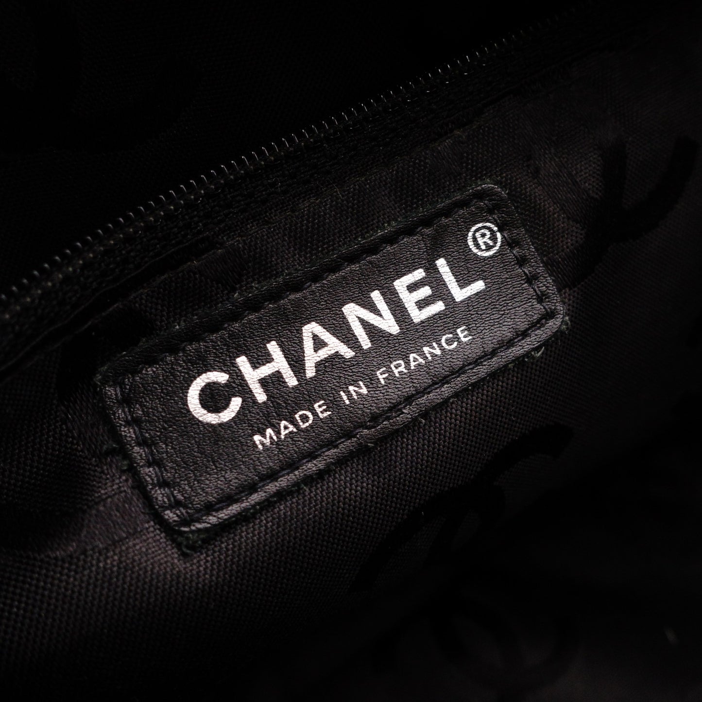 CHANEL Cambon Shoulder Bag, Leather, Beige and Black, Tote Bag, Silver Hardware