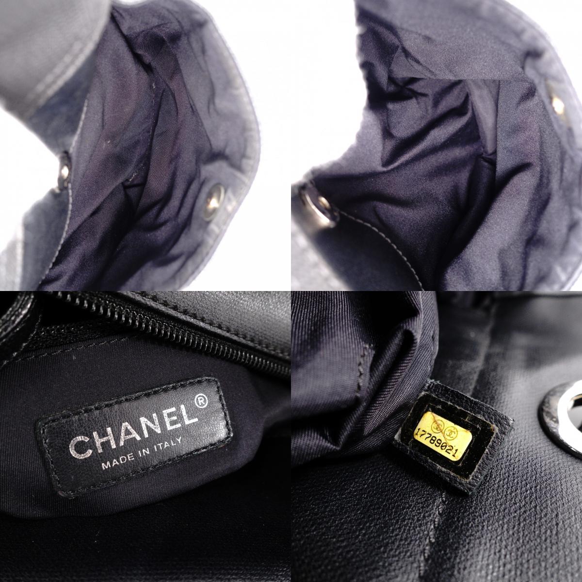 CHANEL Tote Bag GM Paris-Biarritz Tote Bag, Leather and Canvas, Black with Silver Hardware