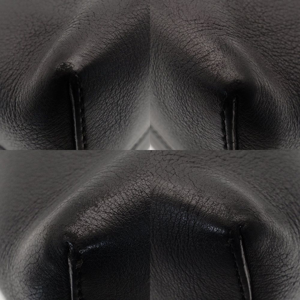 FENDI By the Way Medium Black Handbag 2-Way Leather Shoulder Bag Black 7-9-683