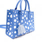 LOUIS VUITTON Yayoi Kusama On the Go PM Monogram Implant Handbag, Leather, Blue, 2-Way