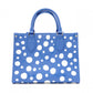 LOUIS VUITTON Yayoi Kusama On the Go PM Monogram Implant Handbag, Leather, Blue, 2-Way