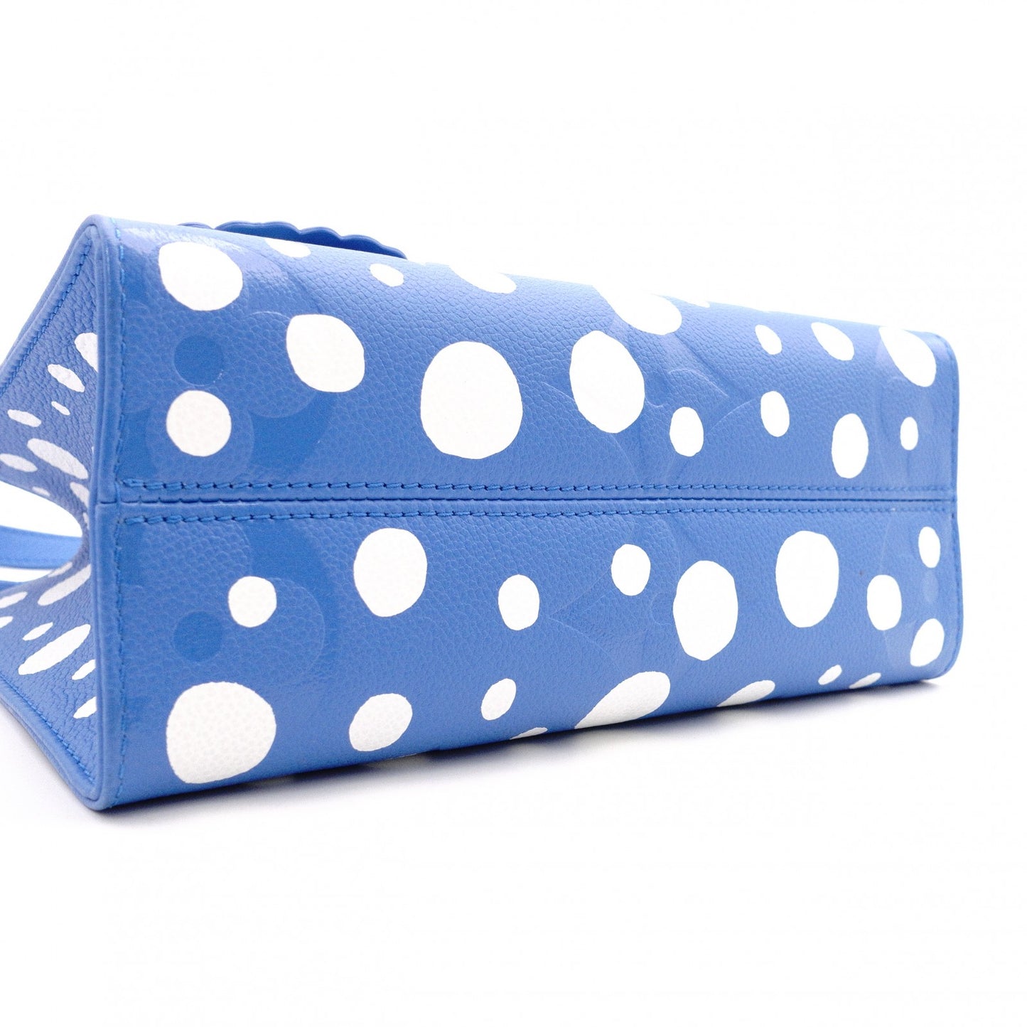 LOUIS VUITTON Yayoi Kusama On the Go PM Monogram Implant Handbag, Leather, Blue, 2-Way
