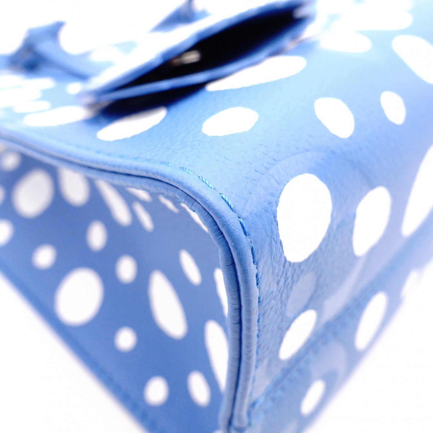 LOUIS VUITTON Yayoi Kusama On the Go PM Monogram Implant Handbag, Leather, Blue, 2-Way