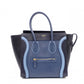 CELINE Luggage Micro Handbag, Leather, Blue, Tote Bag