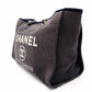 CHANEL Deauville Shoulder Bag Leather/Canvas Denim