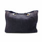 CHANEL Deauville Shoulder Bag Leather/Canvas Denim
