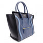 CELINE Luggage Micro Handbag, Leather, Blue, Tote Bag