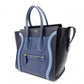 CELINE Luggage Micro Handbag, Leather, Blue, Tote Bag