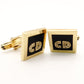 Christian Dior Ring Cuff Set Gold Rhinestone CD Logo Men's Women's 7-10-481