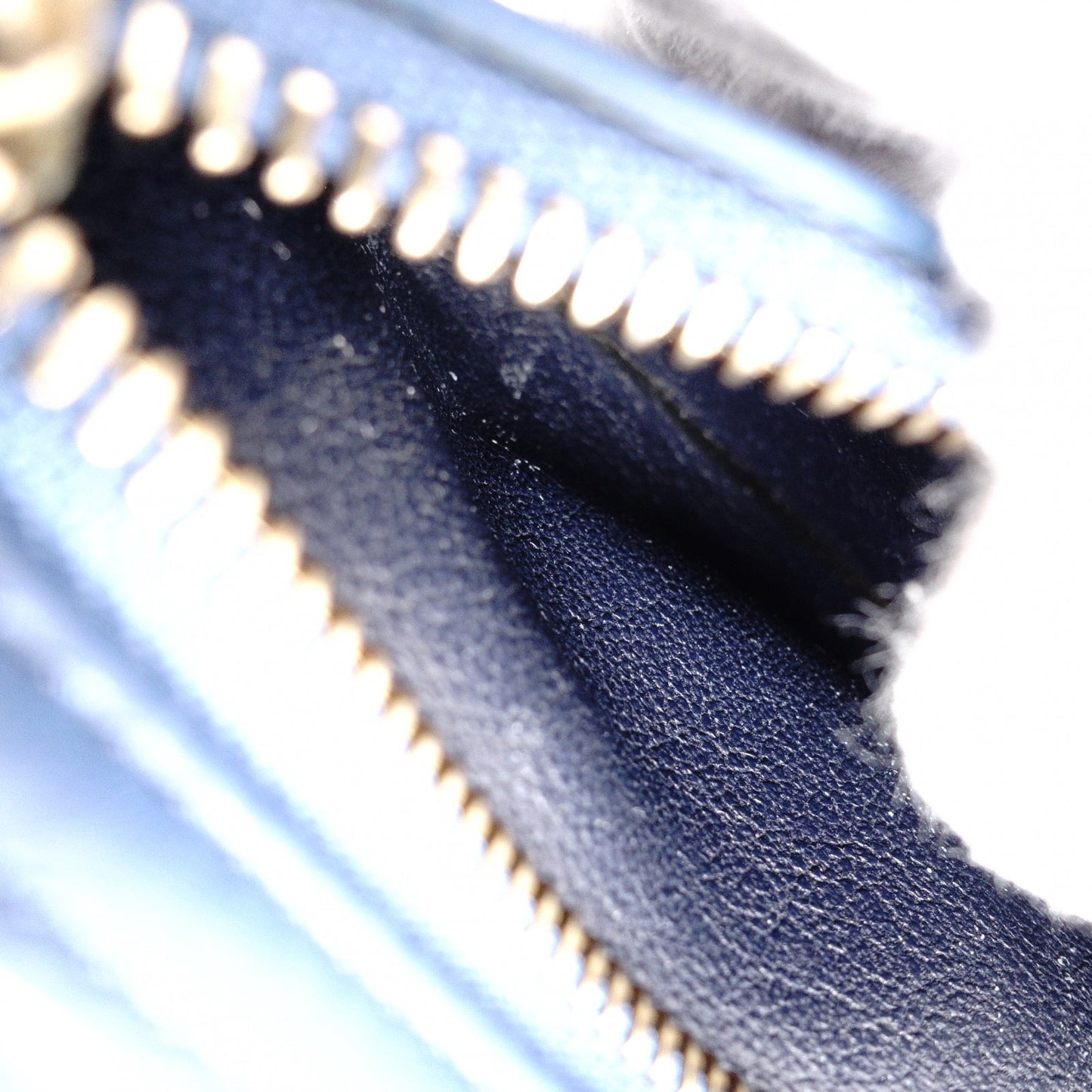 CELINE Luggage Micro Handbag, Leather, Blue, Tote Bag