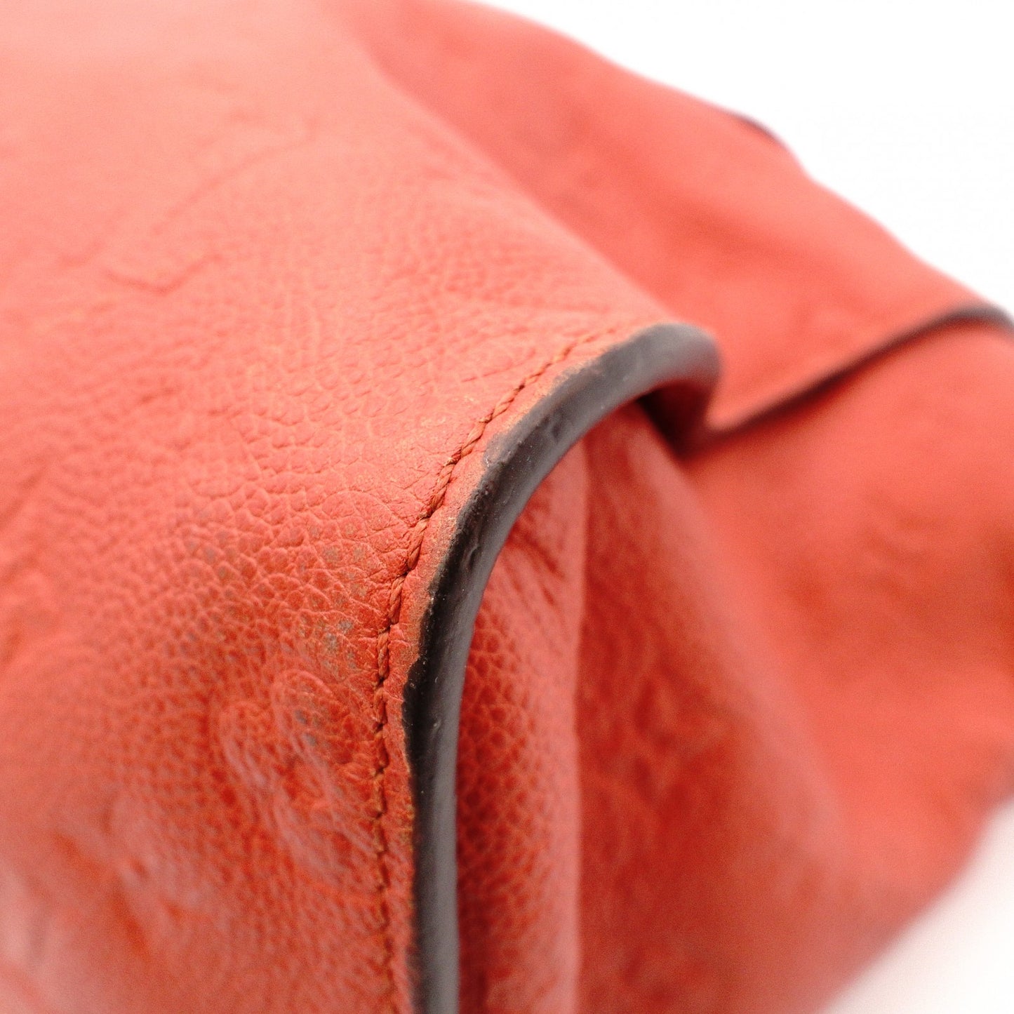 LOUIS VUITTON Lumineux PM Monogram Implant Shoulder Bag, Leather, Orange, 2-Way