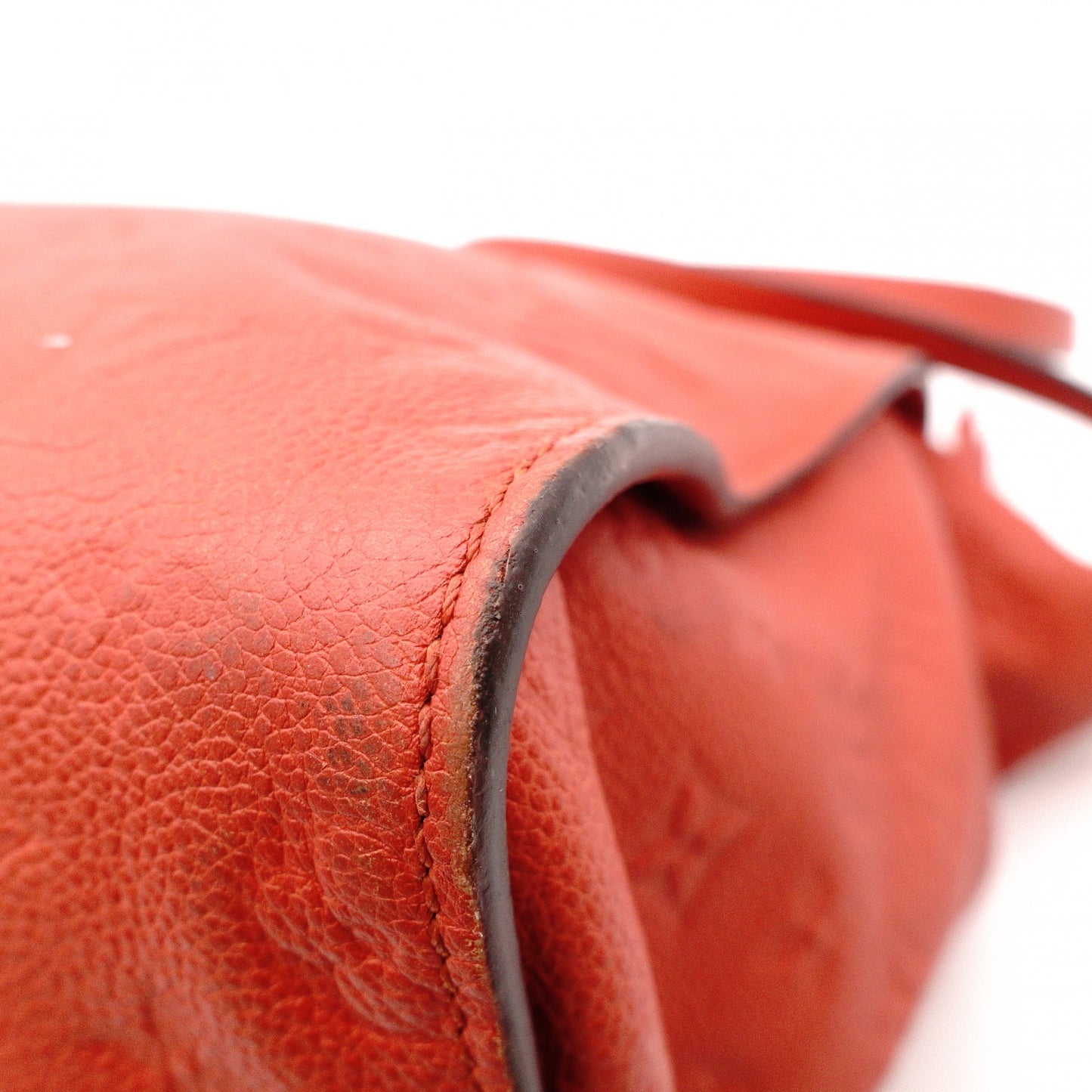 LOUIS VUITTON Lumineux PM Monogram Implant Shoulder Bag, Leather, Orange, 2-Way