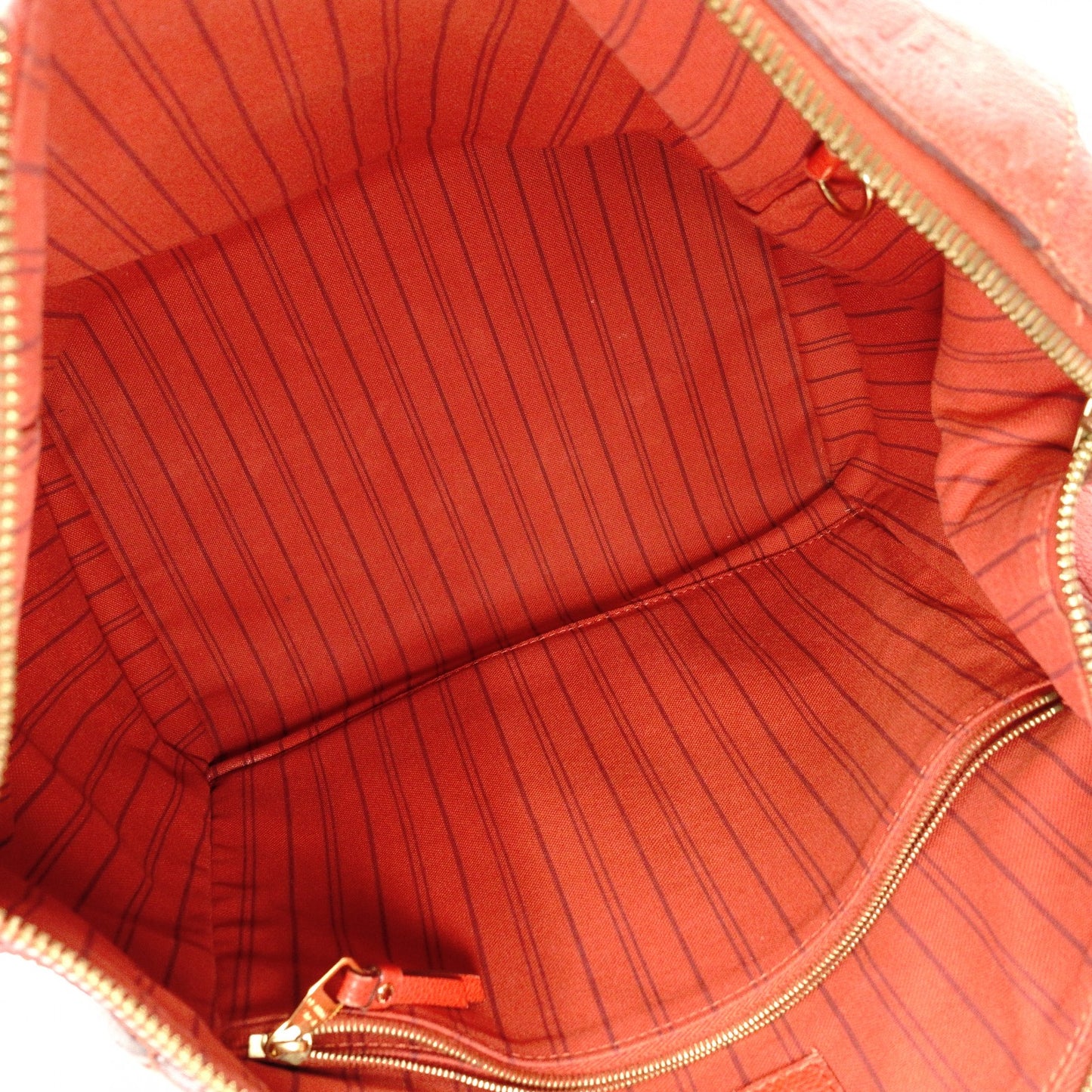 LOUIS VUITTON Lumineux PM Monogram Implant Shoulder Bag, Leather, Orange, 2-Way