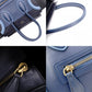 CELINE Luggage Micro Handbag, Leather, Blue, Tote Bag
