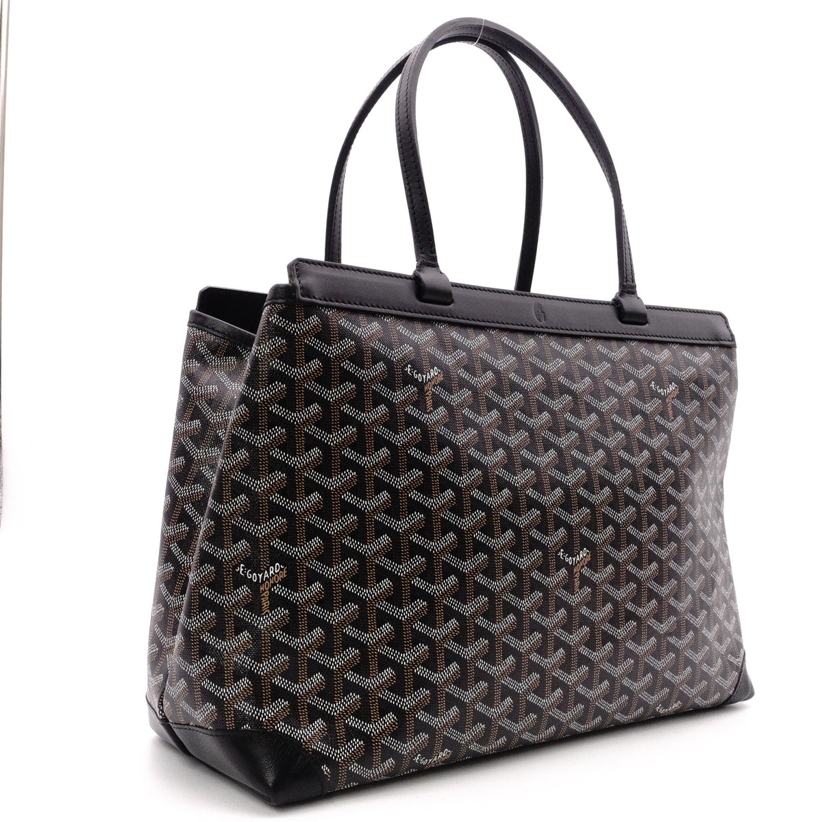 GOYARD Belshas Biode PM Tote Bag, PVC/Leather, Black, Women's, Shoulder Bag