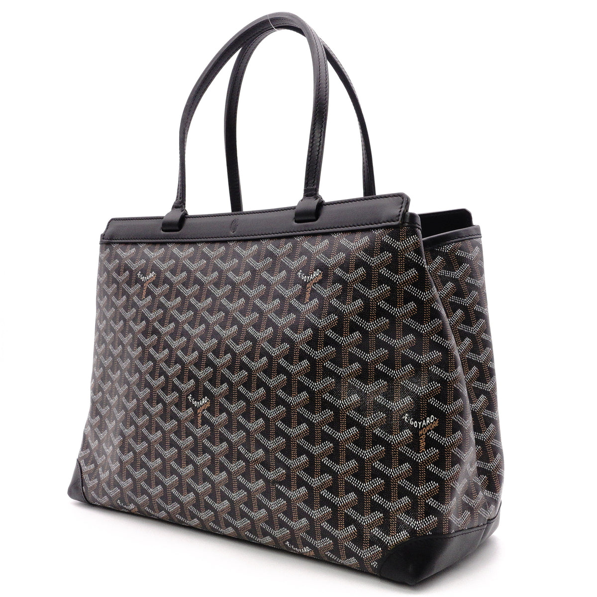 GOYARD Belshas Biode PM Tote Bag, PVC/Leather, Black, Women's, Shoulder Bag