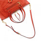 LOUIS VUITTON Lumineux PM Monogram Implant Shoulder Bag, Leather, Orange, 2-Way
