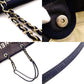 CHANEL Deauville Shoulder Bag Leather/Canvas Denim