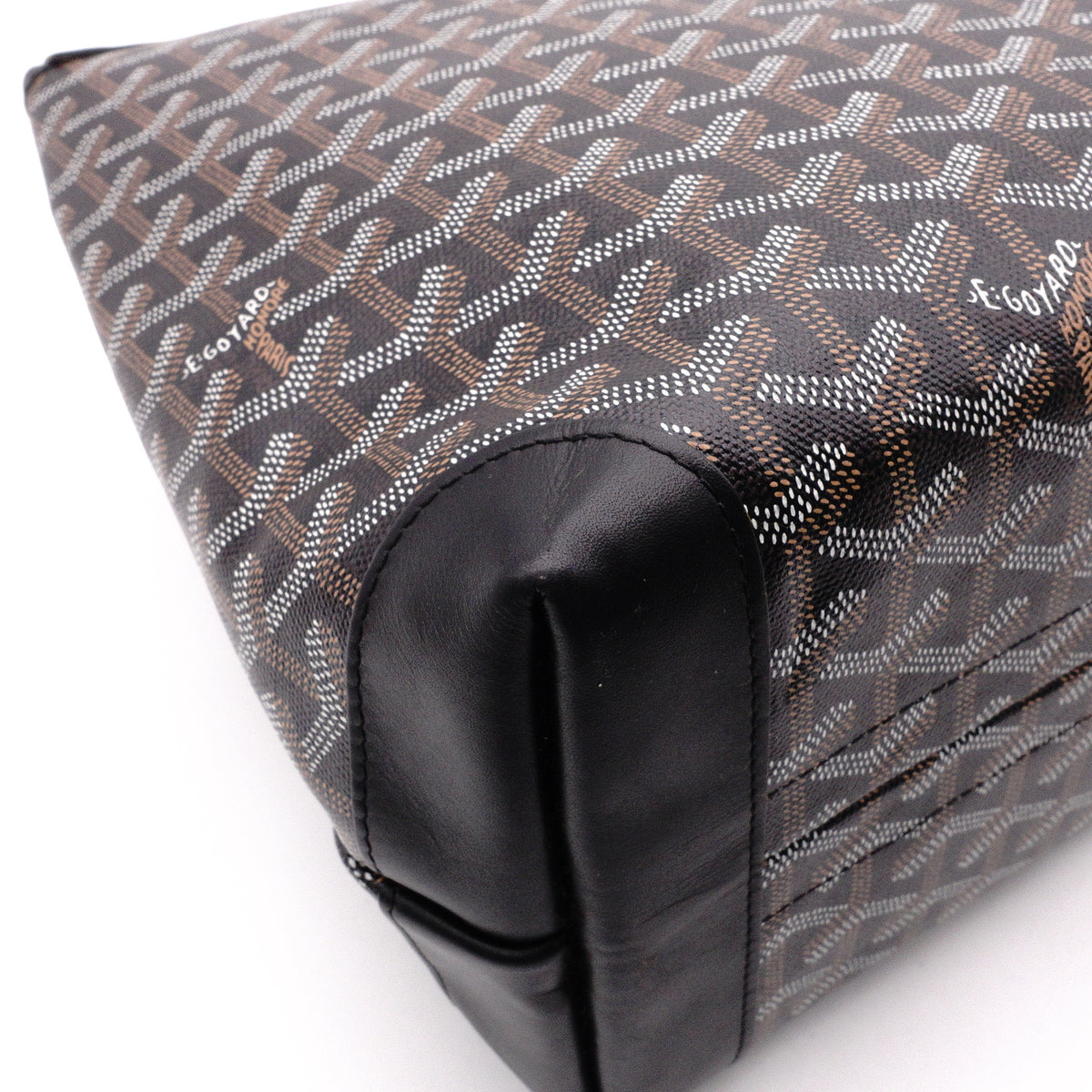 GOYARD Belshas Biode PM Tote Bag, PVC/Leather, Black, Women's, Shoulder Bag