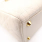 Christian Dior Lady Dior Handbag, Leather, Off-White, 2-Way